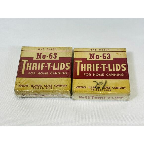 Lot of Vintage NOS Mixer Cover, Ball Top Seal Jar Rubbers, No. 63 Thrift Lids - Picture 4 of 11